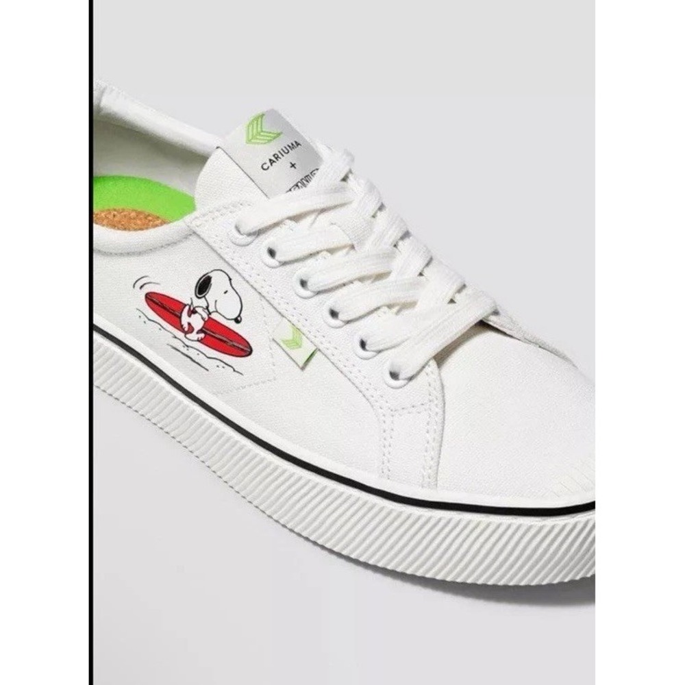 New CARIUMA OCA Low Peanuts Snoopy Surf White Canvas Sneaker 9.5 Men 11 Women 42